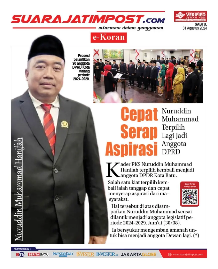 eKoran, Edisi Sabtu, 31 Agustus 2024