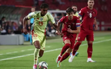 Nations League: Spanyol Tak Mampu Jebol Pertahanan Serbia