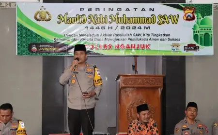 Peringati Maulid Nabi, Ini Pesan Kapolres Nganjuk kepada Anak Buahnya Jelang Pilkada 2024