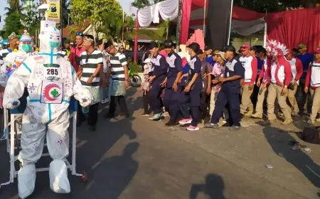 Ribuan Warga Bondowoso Semarakkan Gerak Jalan Wibowo