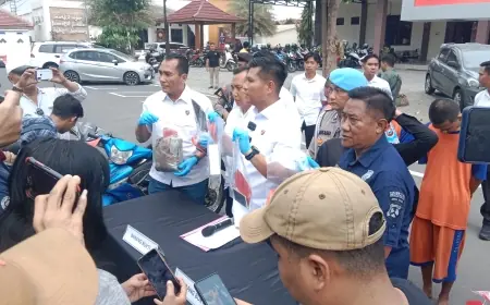 Polisi Bekuk 5 Orang Pelaku Pembobol Konter Handphone di Jombang