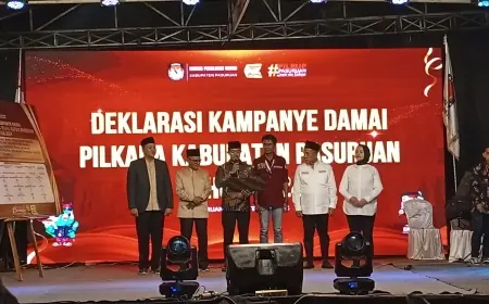 Deklarasi Kampanye Damai Disuarakan Oleh Dua Calon Bupati Dan Wakil Bupati Pasuruan