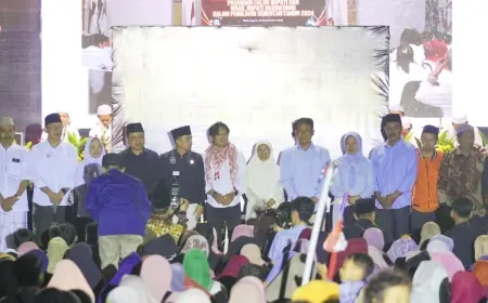Dua Paslon Cabup-Cawabup Hadiri Deklarasi Kampanye Damai KPU Bojonegoro
