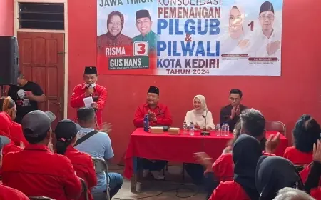 Ratusan Kader Banteng Mojoroto Kediri Semangat Menangkan Vinanda-Gus Qowim