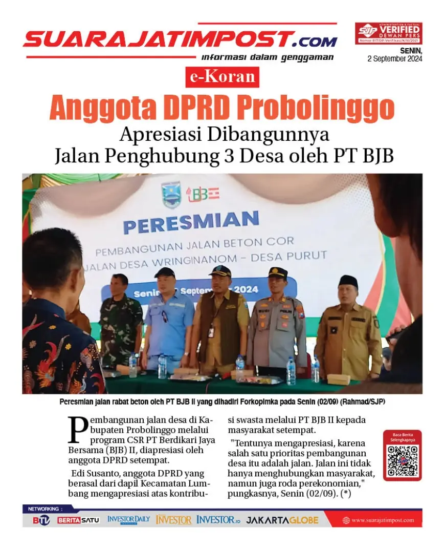 eKoran, Edisi Senin, 2 September 2024