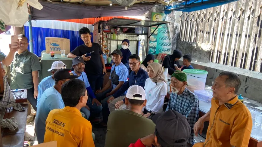 Tukang Becak, Ojek dan PKL Stasiun Kediri Deklarasi Dukung Vinanda-Gus Qowim