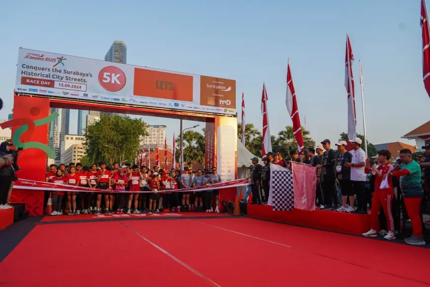 JConnect Run 2024 Bank Jatim Diikuti 3.200 Pelari Lewati Rute Iconic Bersejarah Surabaya