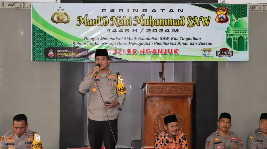 Peringati Maulid Nabi, Ini Pesan Kapolres Nganjuk kepada Anak Buahnya Jelang Pilkada 2024