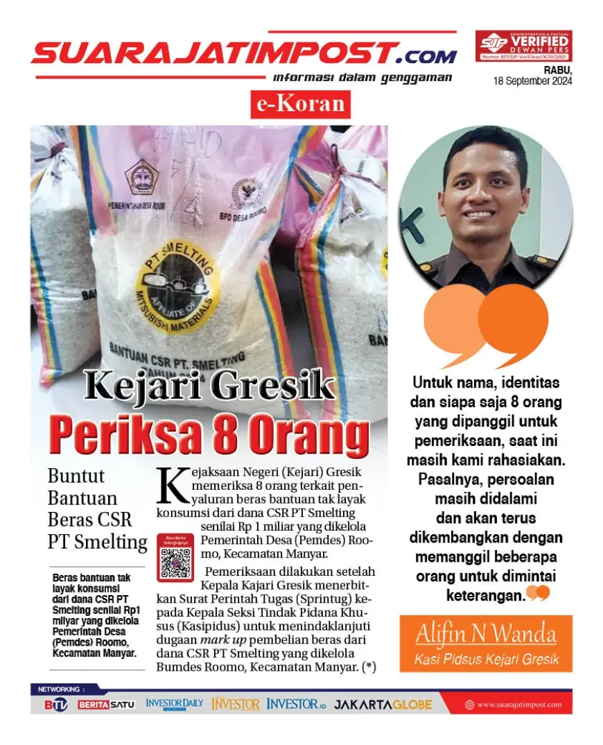 eKoran, Edisi Rabu, 18 September 2024