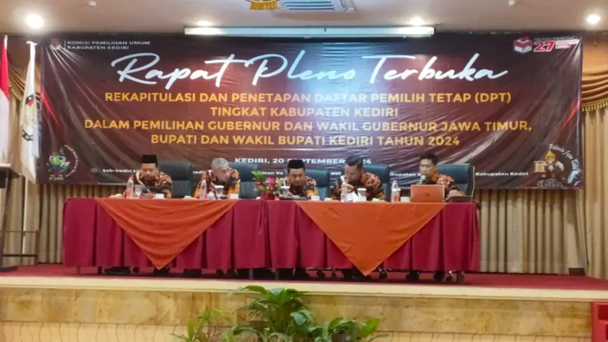 KPU Kabupaten Kediri Tetapkan DPT Pilkada 2024, Ada 1.254.964 Pemilih