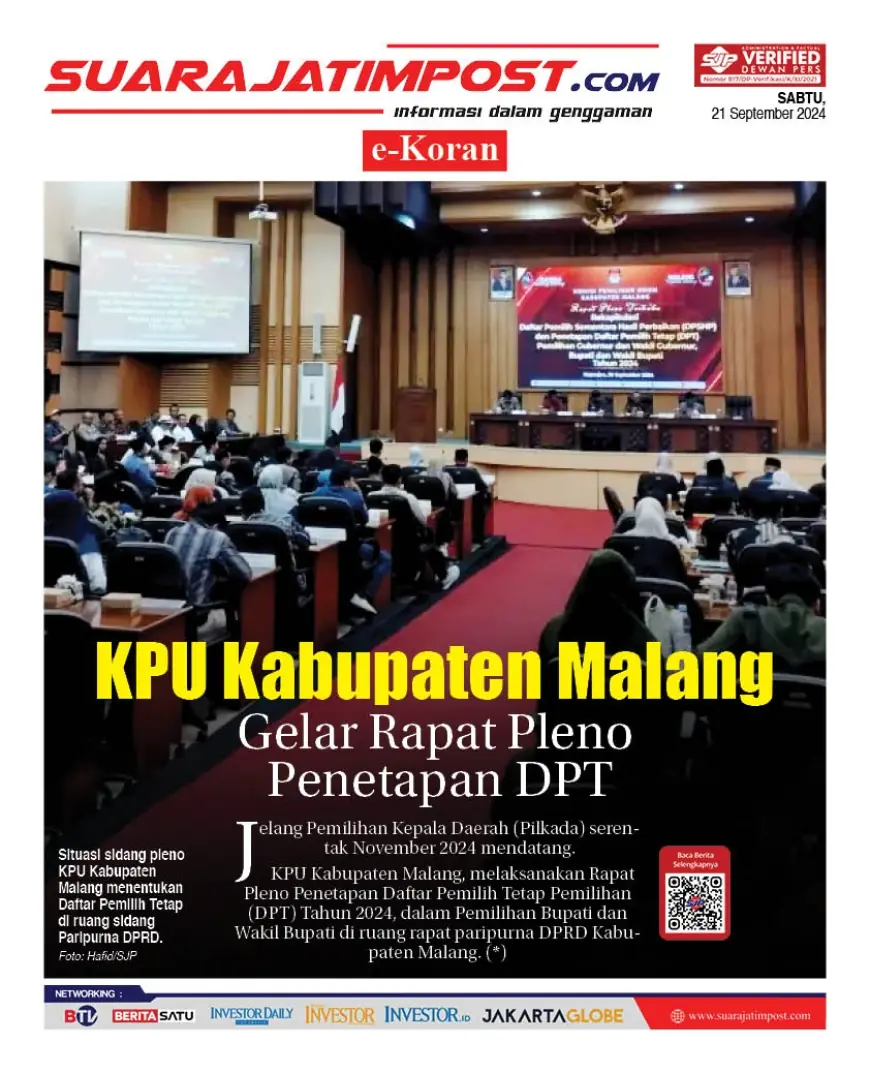 eKoran, Edisi Sabtu, 21 September 2024