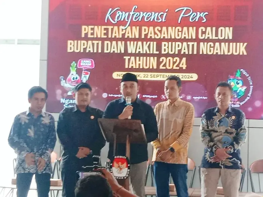 KPU Nganjuk Umumkan 3 Pasangan Calon Bupati dan Wakil Bupati