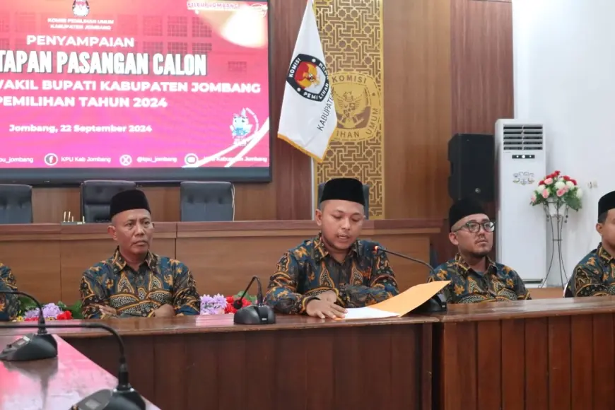 Dua Pasangan Calon Untuk Pilkada Jombang 2024 Resmi Ditetapkan