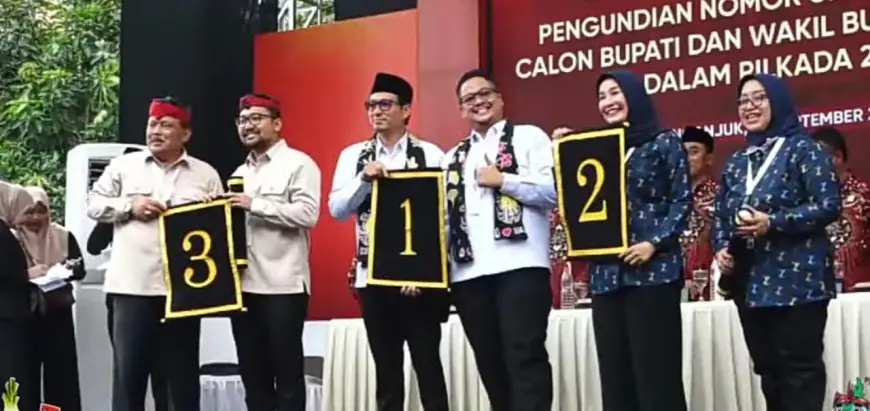 Nomor Urut Paslon Pilkada Nganjuk 2024 Resmi Ditetapkan, Hiruk-Pikuk Dukungan Semarakkan Suasana