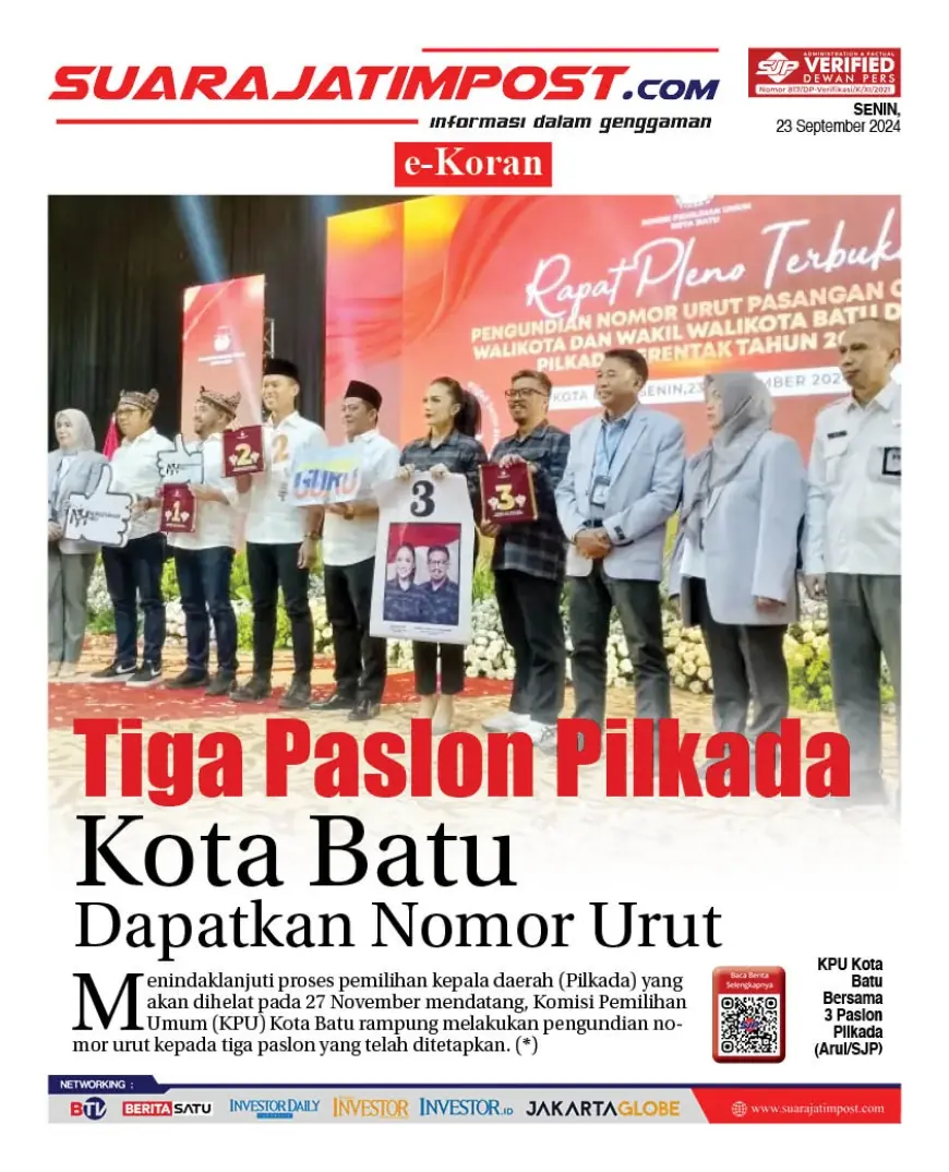 eKoran, Edisi Senin, 23 September 2024