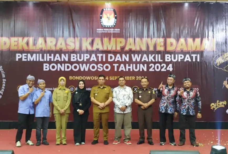 Deklarasi Kampanye Damai, Pj Bupati Bondowoso : Ciptakan Pilkada yang Sejuk dan Damai