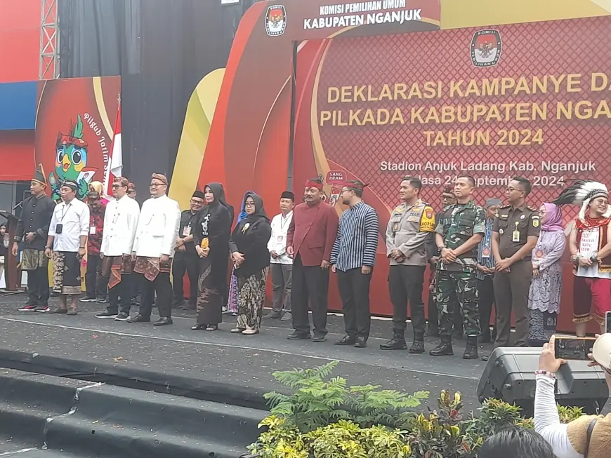 Tiga Paslon Pilkada Nganjuk Deklarasikan Kampanye Damai