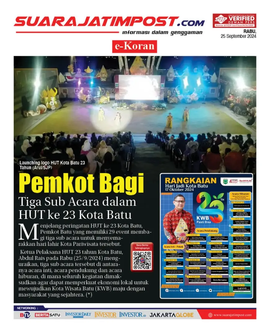 eKoran, Edisi Rabu, 25 September 2024