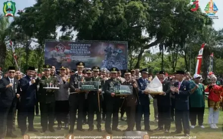 Pemkab Magetan Rayakan HUT TNI ke-79 dengan Jajaran Kodim 0804