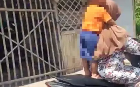 Mak-Mak Pengendara Motor di Jember yang Viral karena Bonceng Anaknya sambil Berdiri Dicari Polisi