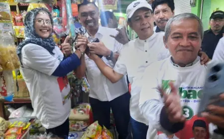 Pedagang Pasar Sawojajar Kompak Dukung Pasangan AbaDi