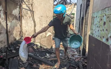 Ditinggal Bekerja, Sebuah Rumah di Randupitu Ludes Terbakar
