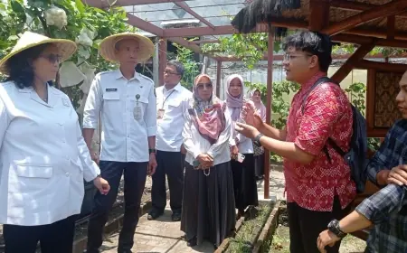 Pj Wali Kota Kediri Tinjau Kebun DKPP, Dukung Program Dalam Mencapai Ketahanan Pangan