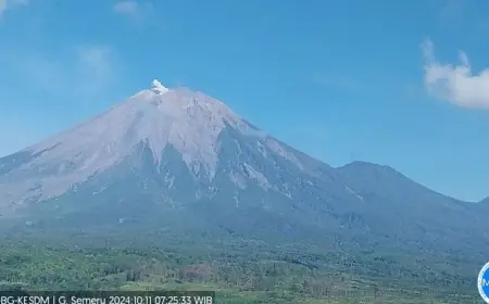 Waspada Pengamatan Kegempaan Gunung Semeru, Aktivitas Meningkat