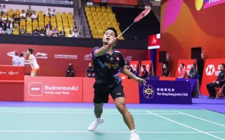 Anthony Ginting Tersingkir dari Denmark Open 2024 setelah Bertanding Tiga Gim Melawan Kenta Nishimoto