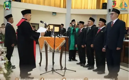 Suratno Resmi Dilantik sebagai Ketua DPRD Magetan Periode 2024-2029