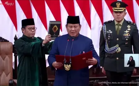 Prabowo Subianto dan Gibran Rakabuming Raka Resmi Dilantik sebagai Presiden dan Wakil Presiden RI 2024-2029
