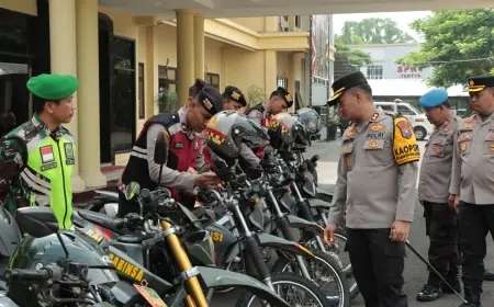 Amankan Pelantikan Presiden, Polres Nganjuk Kerahkan Personel Gabungan