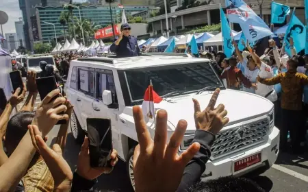 Prabowo Meluncur  Menggunakan Garuda Limousine Buatan Dalam Negeri, Kendaraan Aman dan Mewah