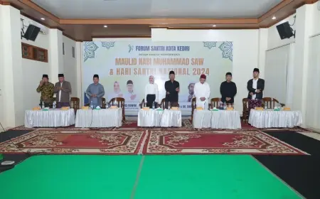 Santri, Kiai dan Nahdliyin Kota Kediri Titip Harapan pada Vinanda dan Gus Qowim