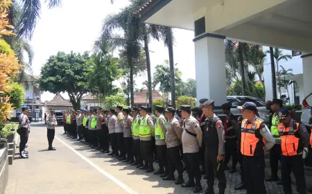 Ratusan Personel Gabungan Amankan Debat Perdana Pilkada Kabupaten Malang 2024
