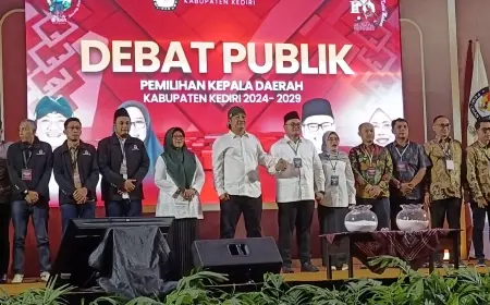 KPU Kabupaten Kediri Tuntaskan Debat Pertama Pilbup Kediri 2024