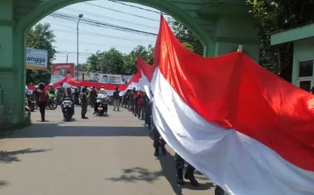 Seribu Ansor Banser Jombang Kirab Bendera Merah Putih Napak Tilas Jejak Santri