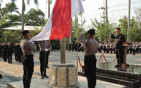 Jadi Inspektur Upacara Hari Sumpah Pemuda, Ini Pesan Kapolres Nganjuk
