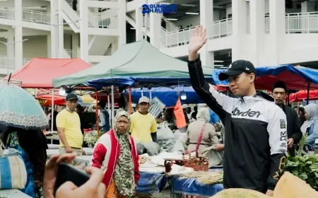 Paslon GURU Siap Gelontor Kebutuhan Pedagang Pasar