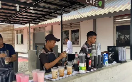 Warga Binaan Lapas Pasuruan Latihan Jadi Barista