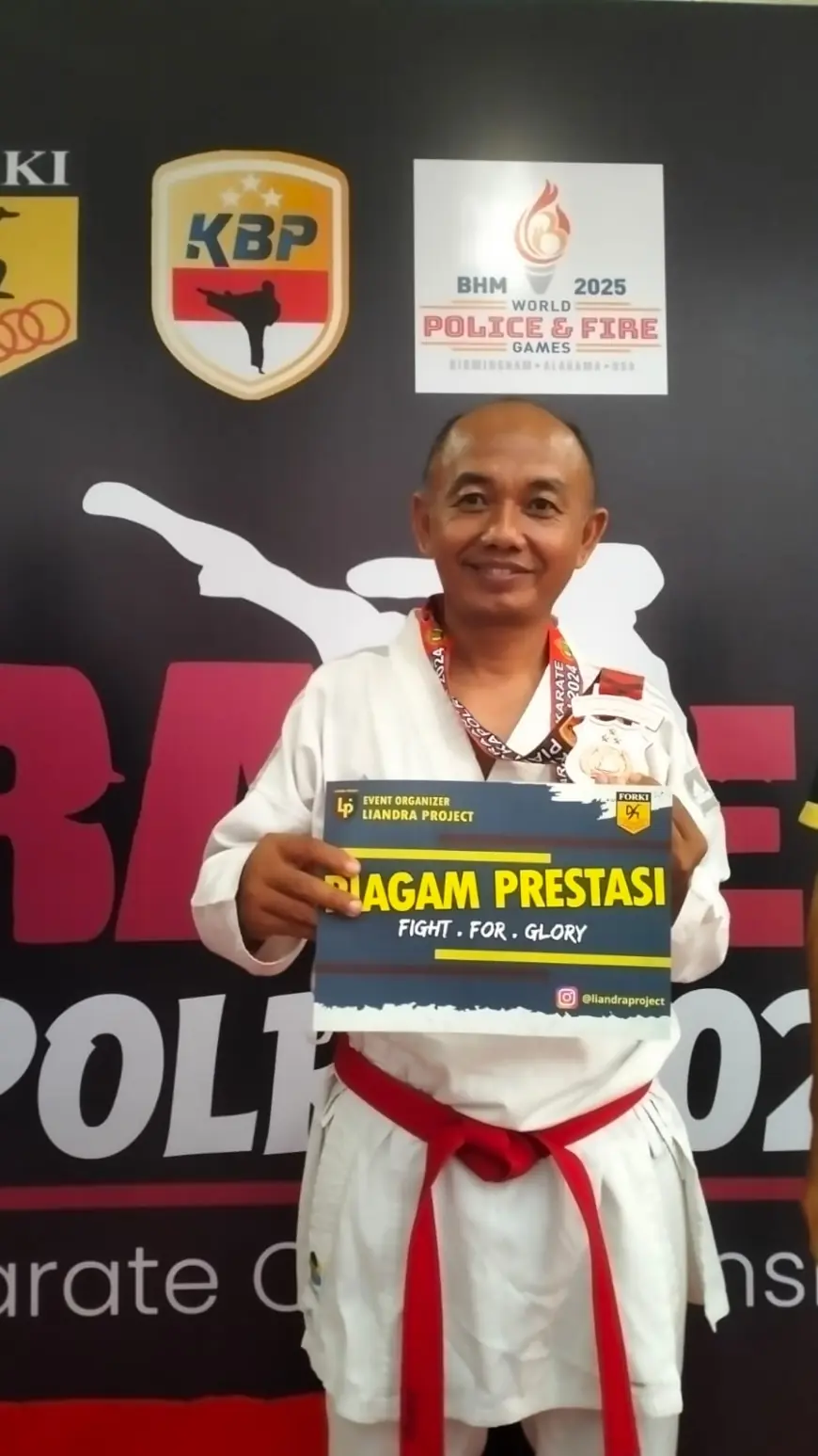 AIPDA Slamet Wiyono Sabet Juara 3 Kejurnas Karate Piala Kapolri Cup 2024