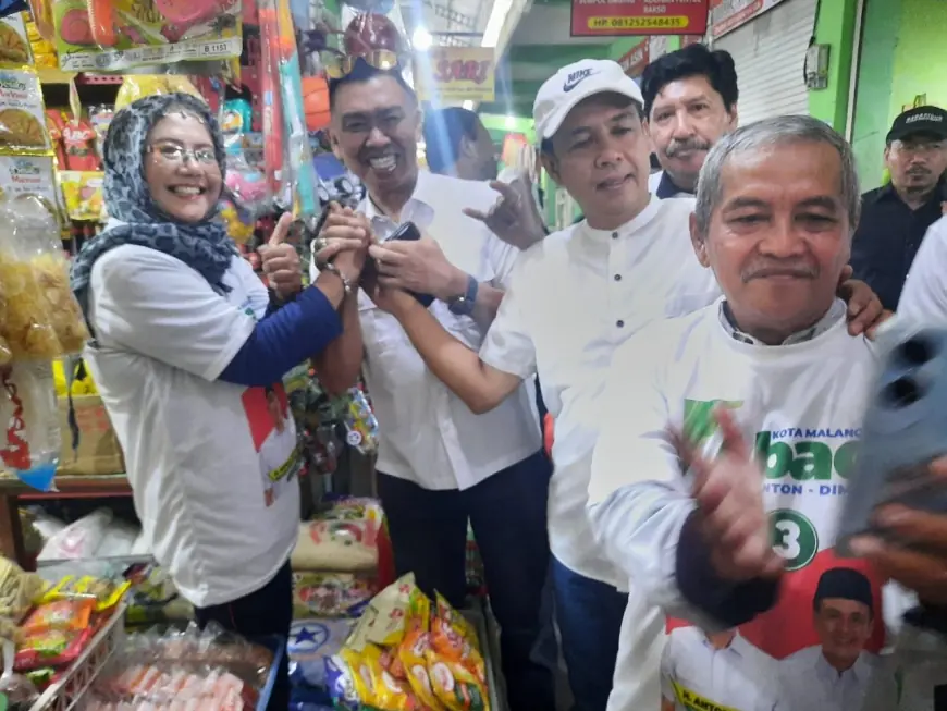 Pedagang Pasar Sawojajar Kompak Dukung Pasangan AbaDi