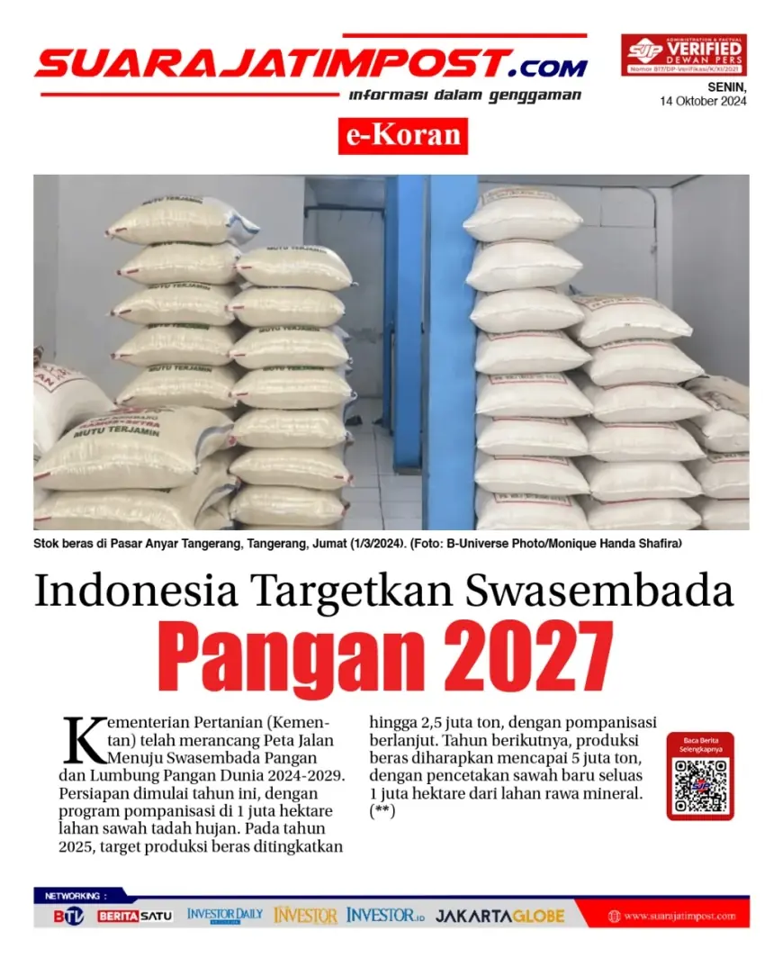 eKoran, Edisi Senin, 14 Oktober 2024