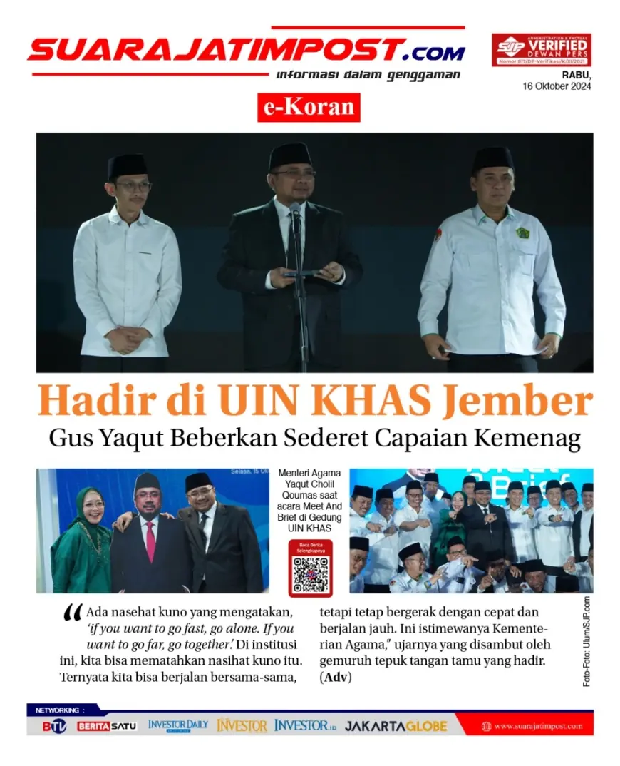 eKoran, Edisi Rabu, 16 Oktober 2024