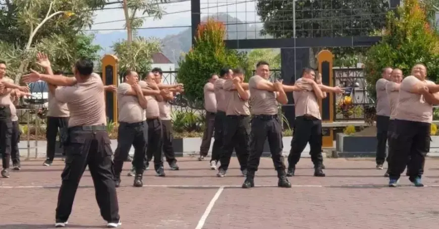 Polres Trenggalek Wajibkan Anggota Obesitas Turunkan BB demi Kesehatan