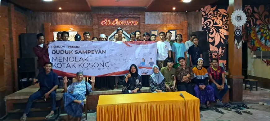 Aliansi Pemuda-Pemudi di Gresik Tolak Pilih Kotak Kosong