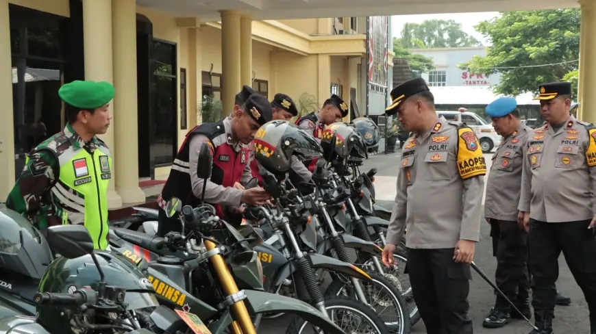 Amankan Pelantikan Presiden, Polres Nganjuk Kerahkan Personel Gabungan