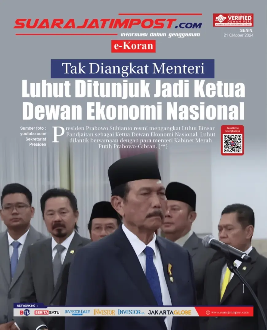 eKoran, Edisi Senin, 21 Oktober 2024