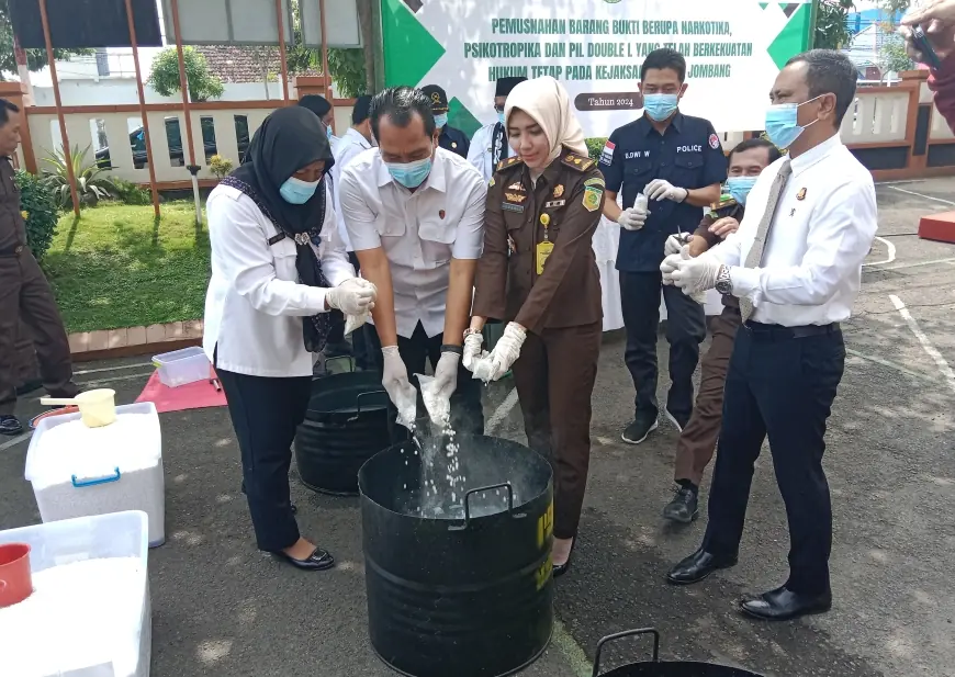 Narkoba Senilai Miliaran Rupiah Dimusnahkan Kejari Jombang