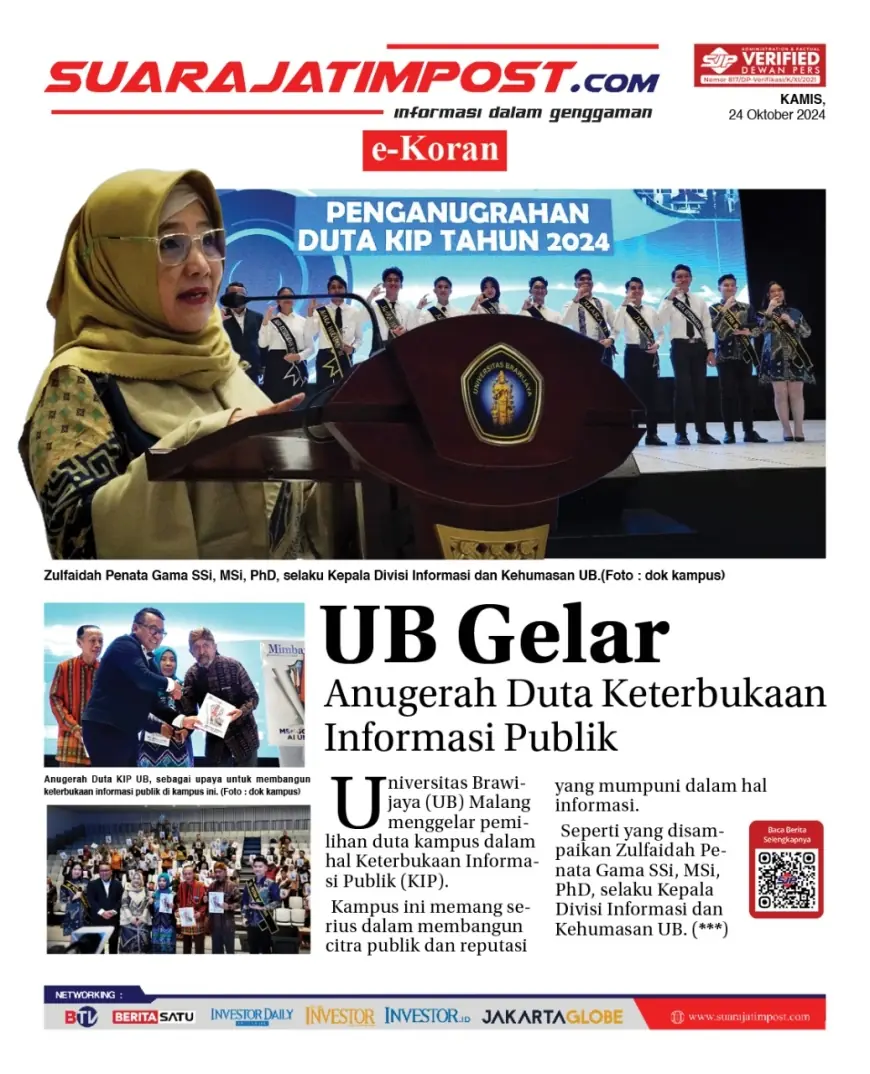 eKoran, Edisi Kamis, 24 Oktober 2024